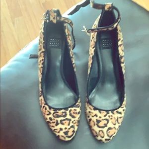 WHBM Bethany Leopard Chunky Heel. JUST REDUCED!